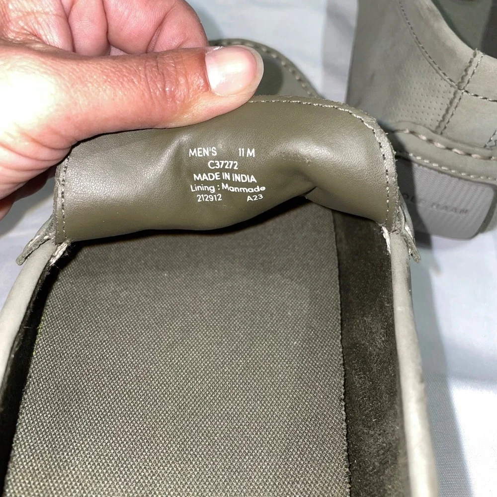 Cole Haan Gunnison Driver Loafers Olive Green Bit Detail C37272 Mens 11M